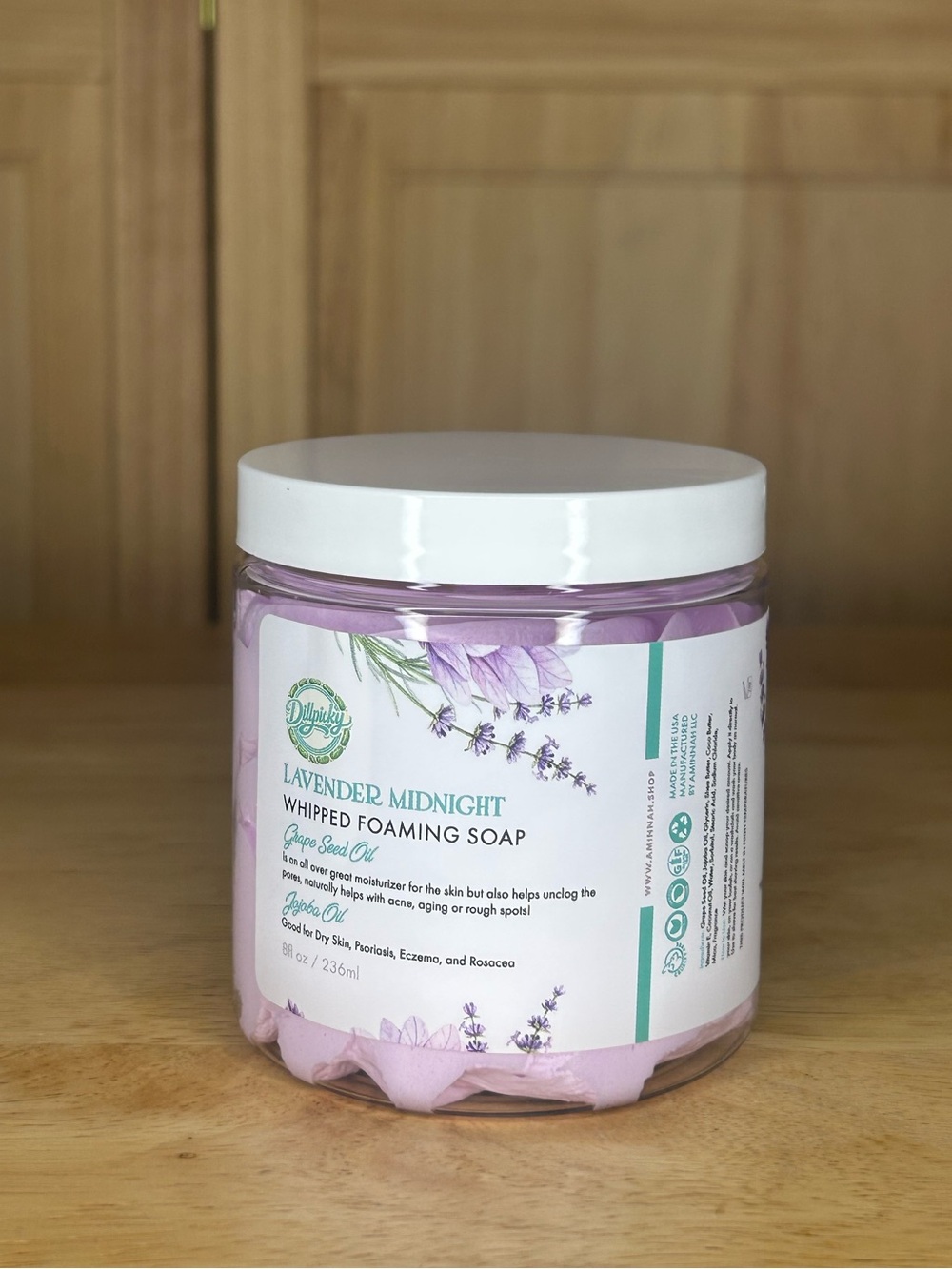 Lavender Midnight Whipped Foaming Soap 8floz by Aminnah (Dillpicky Exclusive)